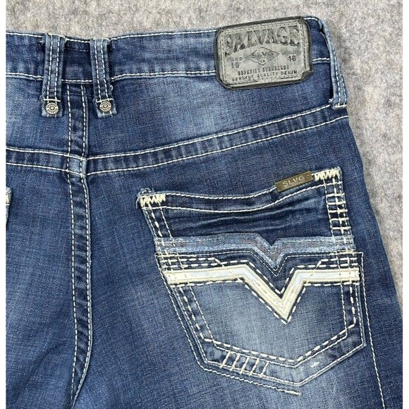 Buckle Salvage Mayhem Regular Bootcut Jeans Men’s 33L (35x33) Blue Denim READ - Picture 4 of 10